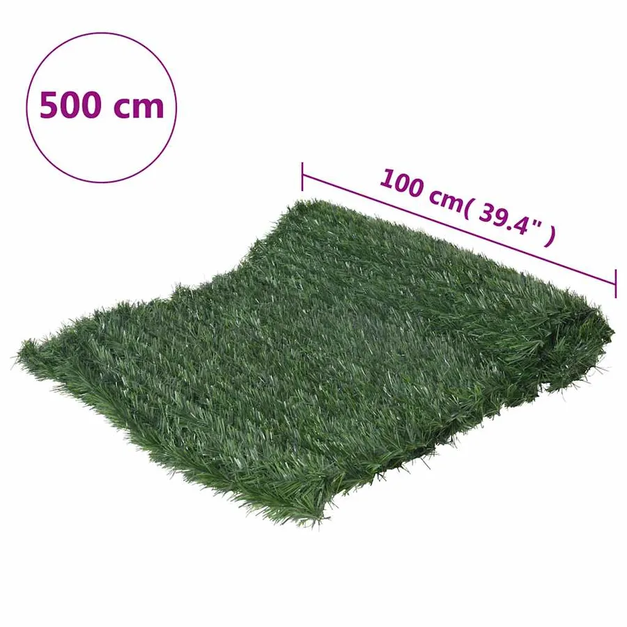 Clôture en gazon artificiel vert 1x5 m - 7
