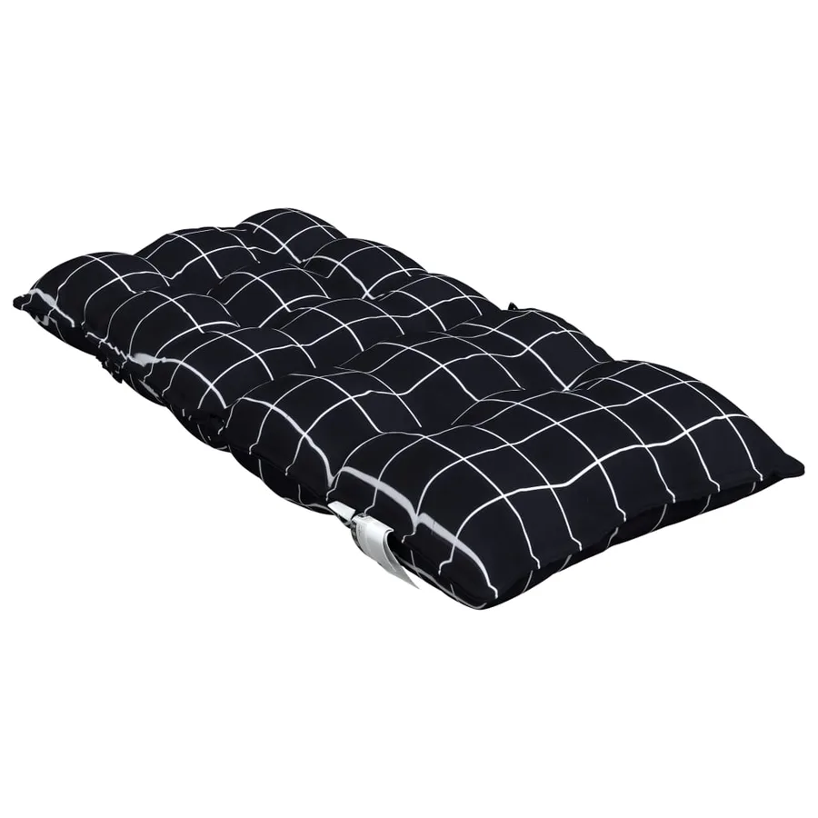 Coussins de chaise à dossier bas lot de 2 motif à carreaux noir - 6