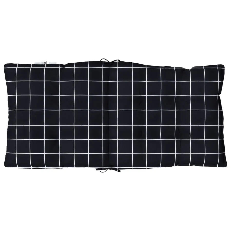 Coussins de chaise à dossier bas lot de 2 motif à carreaux noir - 7