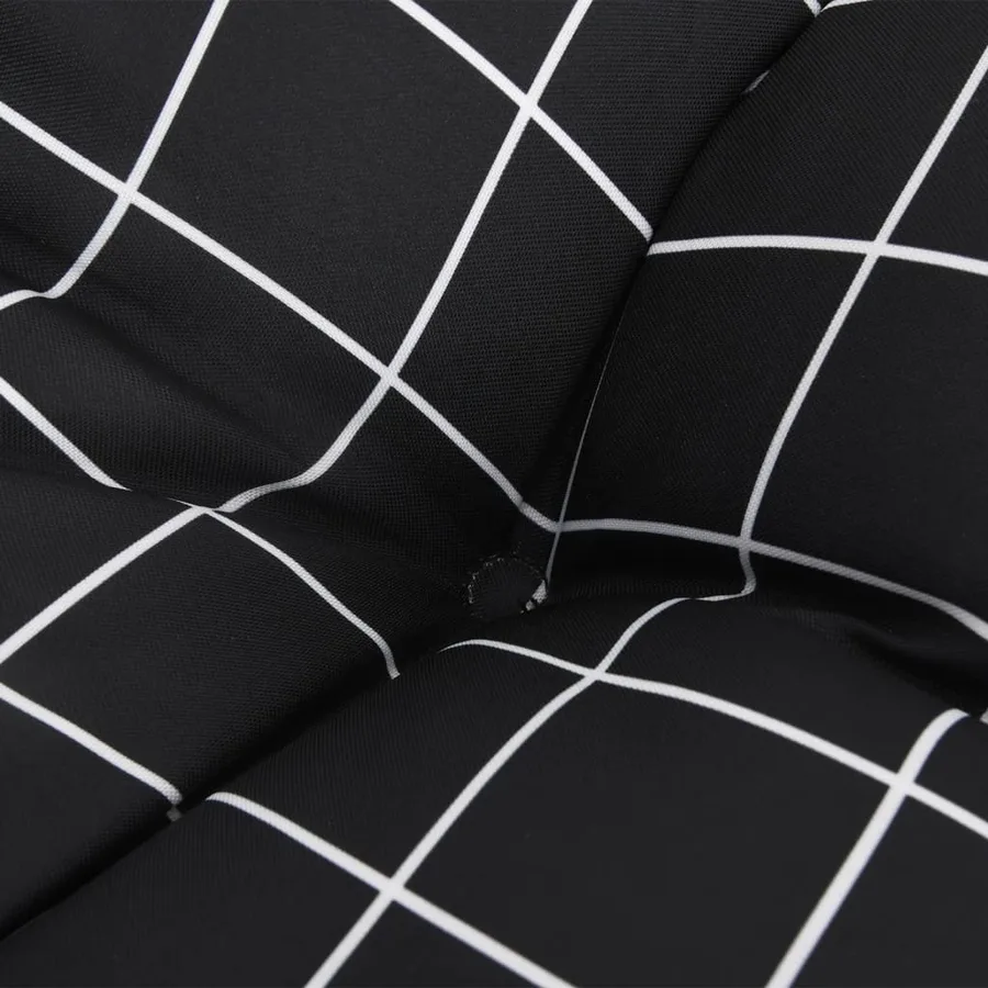 Coussins de chaise à dossier bas lot de 2 motif à carreaux noir - 8