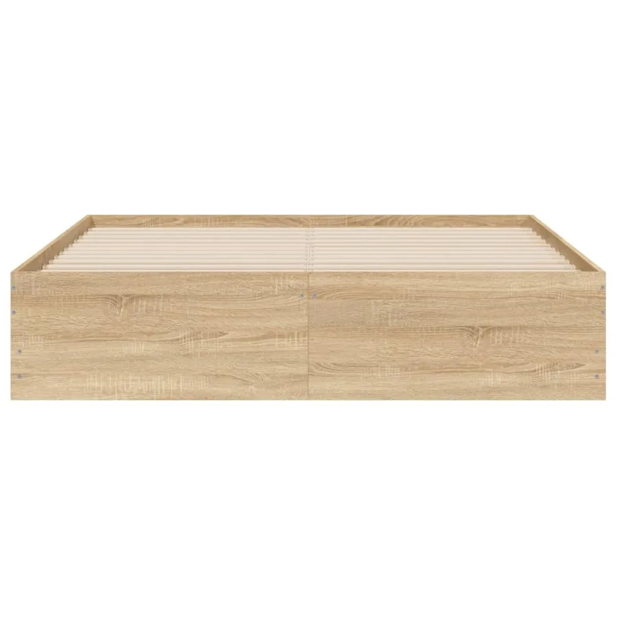 Cadre de lit avec tiroirs sans matelas chêne sonoma 140x190 cm - 6