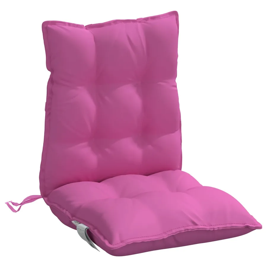 Coussins de chaise à dossier bas lot de 6 rose tissu oxford - 5