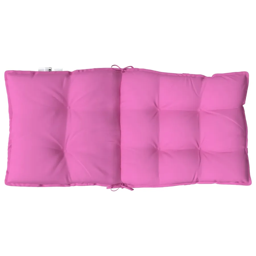 Coussins de chaise à dossier bas lot de 2 rose tissu oxford - 7