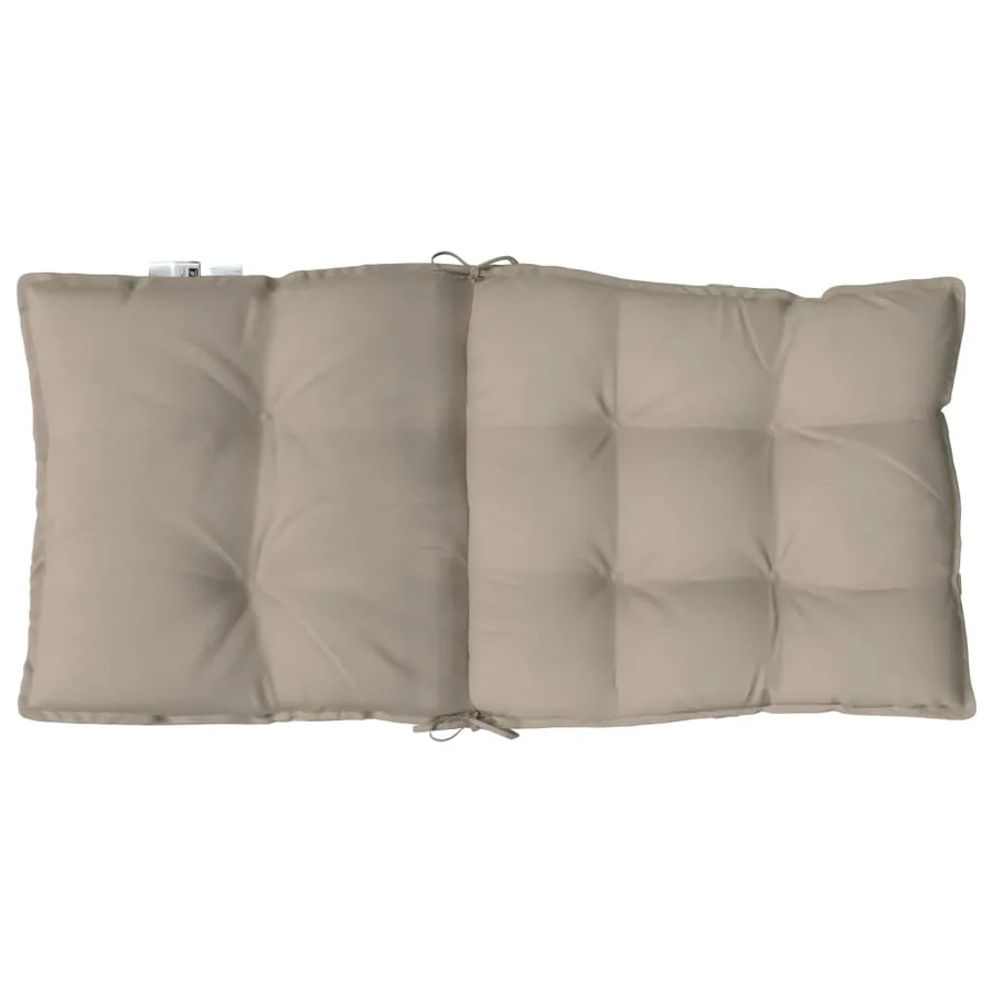 Coussins de chaise à dossier bas lot de 6 taupe tissu oxford - 7