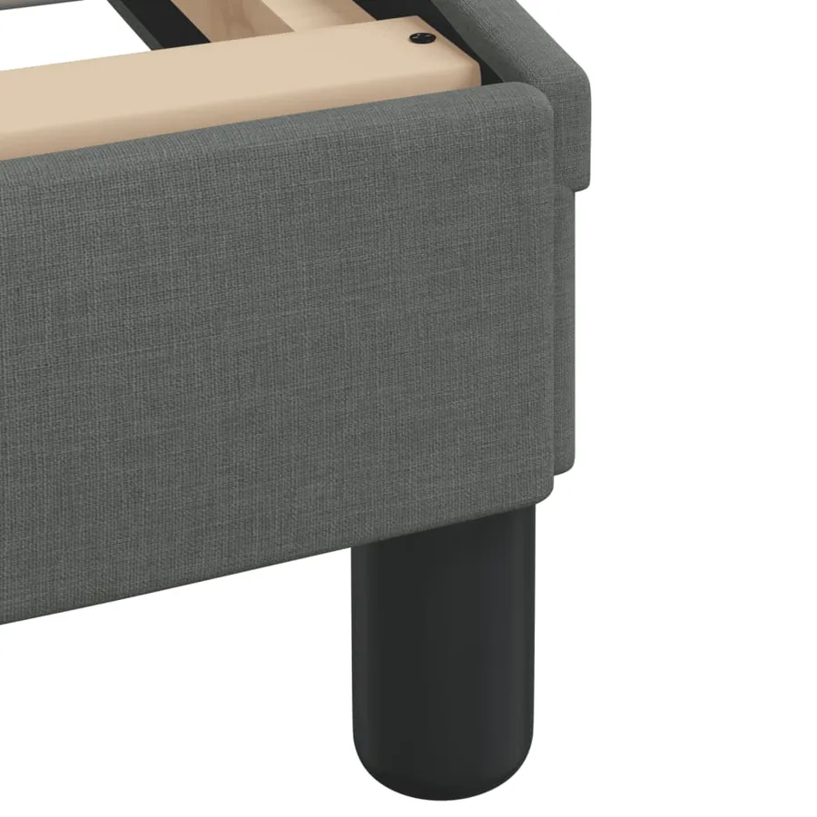 Cadre de lit avec LED sans matelas Hvar gris foncé 160x200 cm tissu - 12