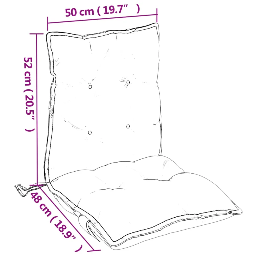 Coussins de chaise à dossier bas lot de 2 vert vif - 10