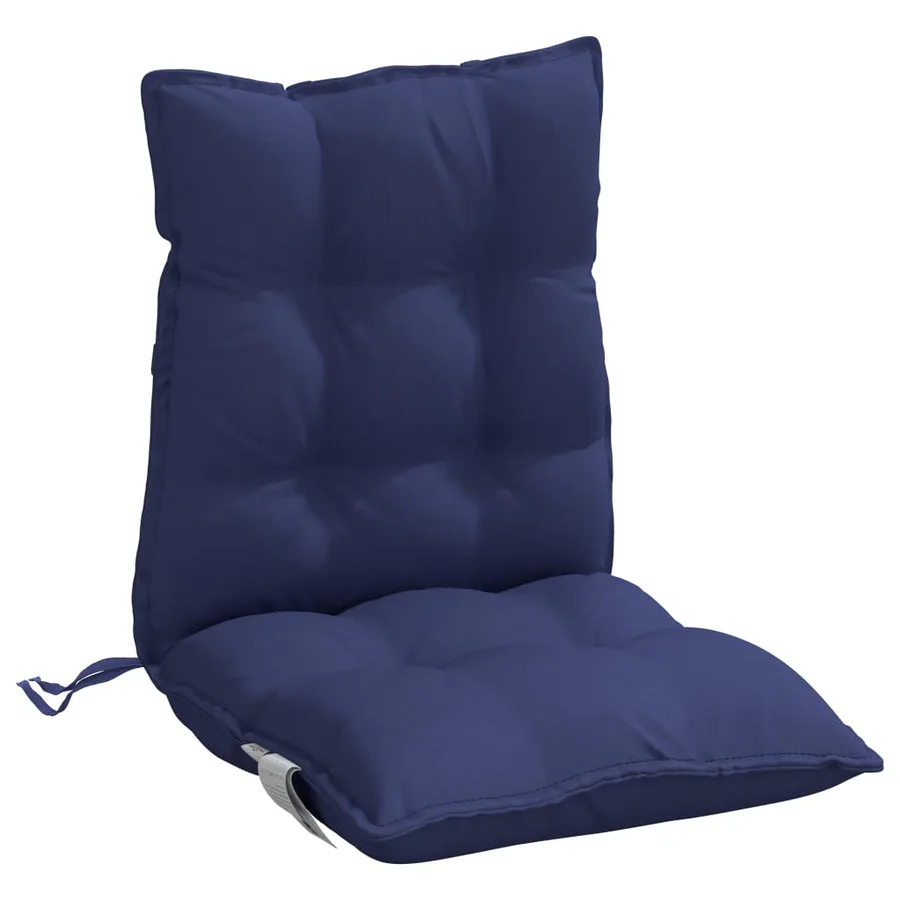 Coussins de chaise à dossier bas lot de 4 bleu marine - 5