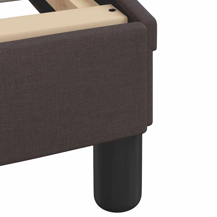 Lit avec matelas Dover marron foncé 160x200 cm tissu - 6