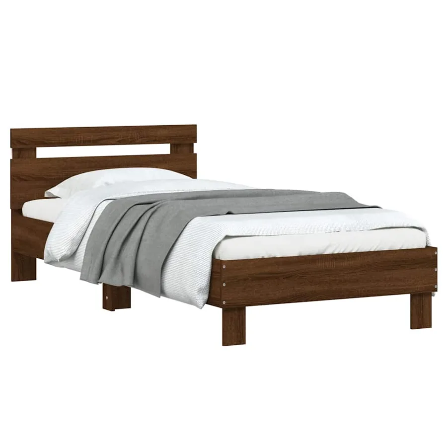 Cadre de lit sans matelas avec lumières LED 75x190 cm - 6
