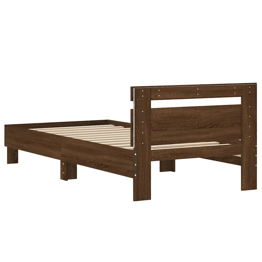 Cadre de lit sans matelas avec lumières LED 75x190 cm - 9