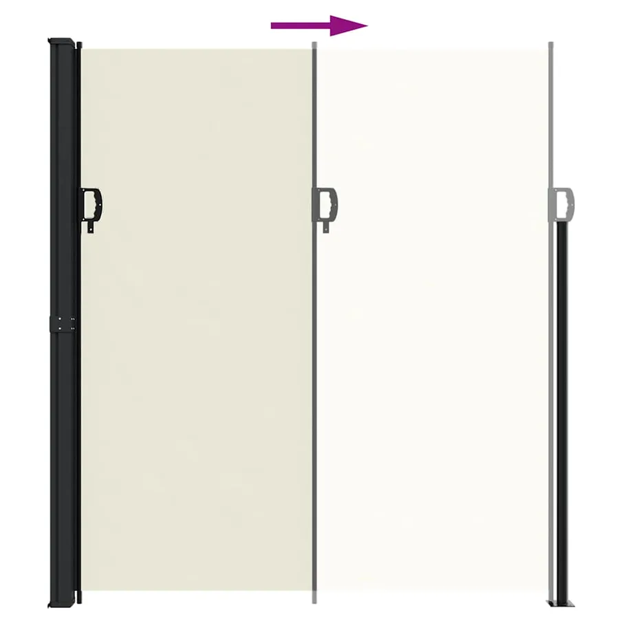 Auvent latéral rétractable crème 220x500 cm - 5