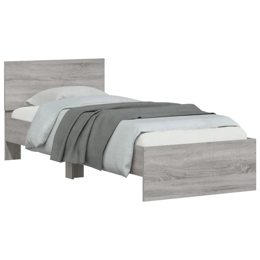 Cadre de lit sans matelas avec tête de lit 75x190 cm - 4