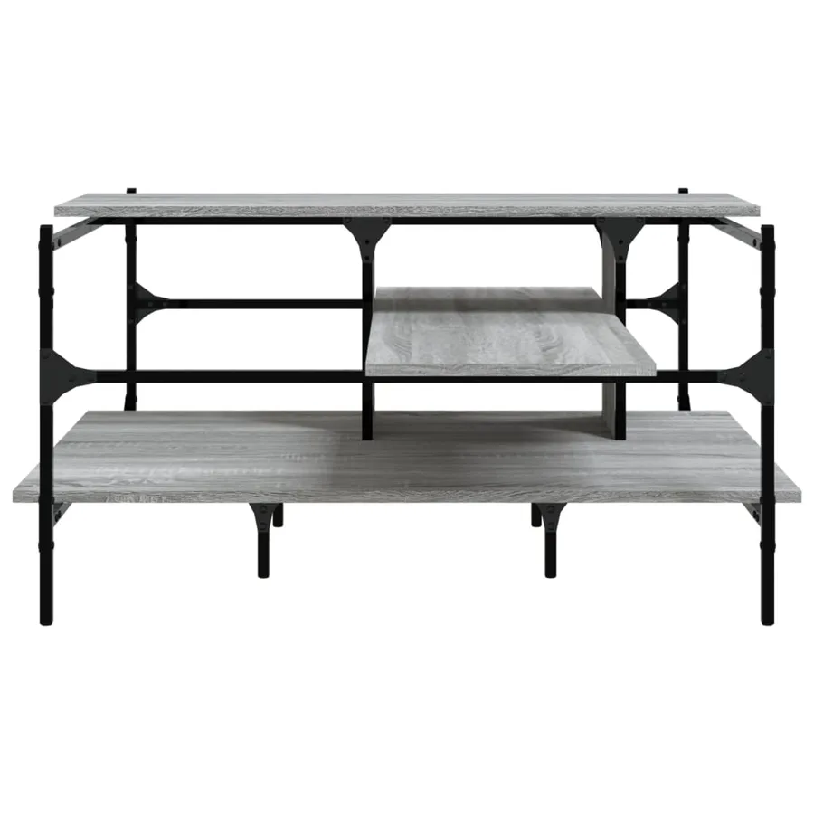 Table basse sonoma gris 100x100x48,5 cm bois d'ingénierie - 5