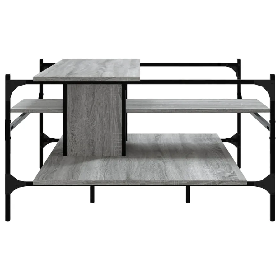 Table basse sonoma gris 100x100x48,5 cm bois d'ingénierie - 6