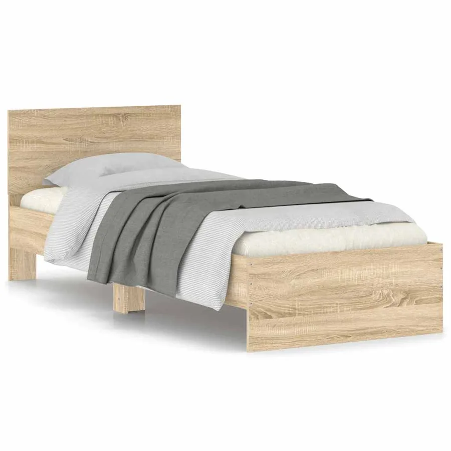 Cadre de lit sans matelas avec tête de lit 90x200 cm - 2