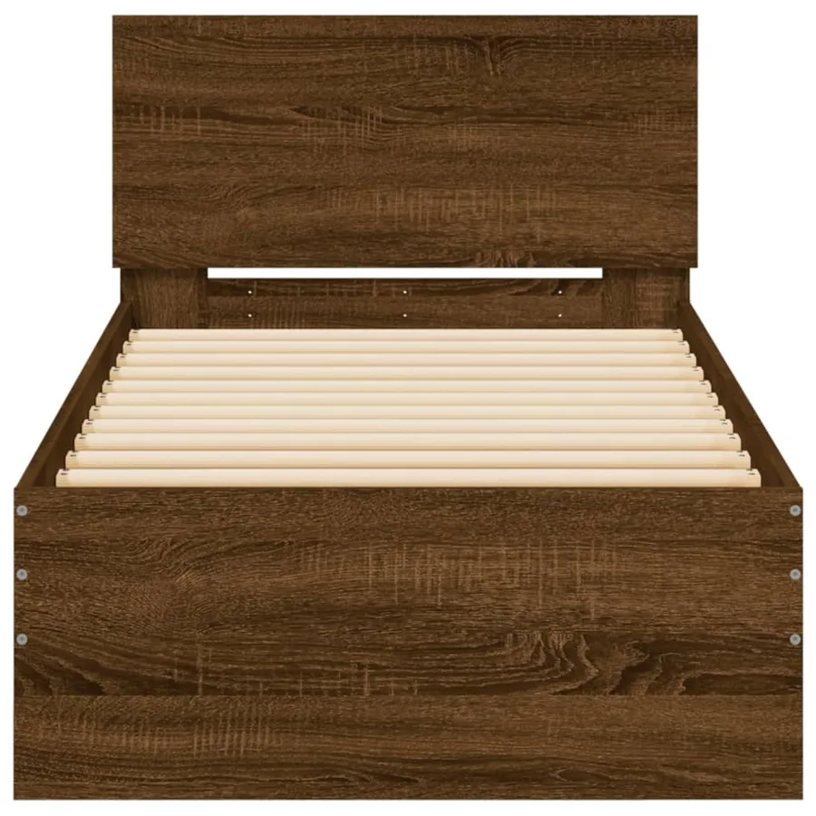 Cadre de lit sans matelas avec tête de lit 90x200 cm - 5