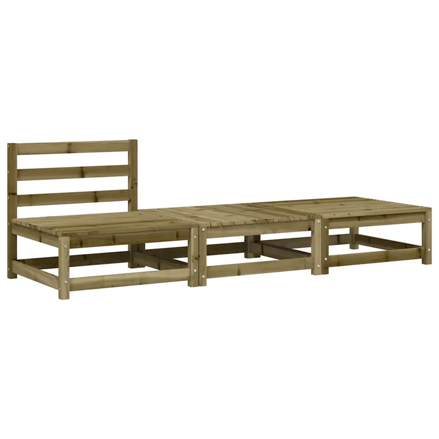 Canapé de jardin sans accoudoirs avec coussins et repose-pieds - 4