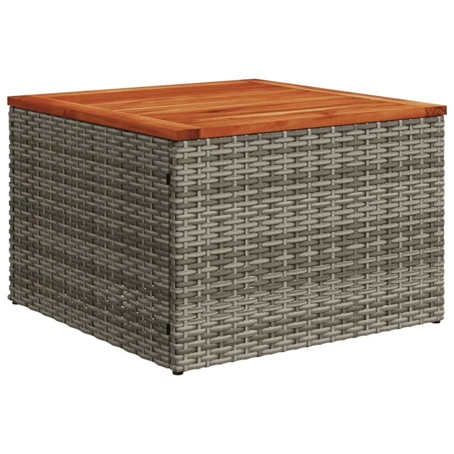 Salon de jardin 5 pcs avec coussins gris résine tressée - 6