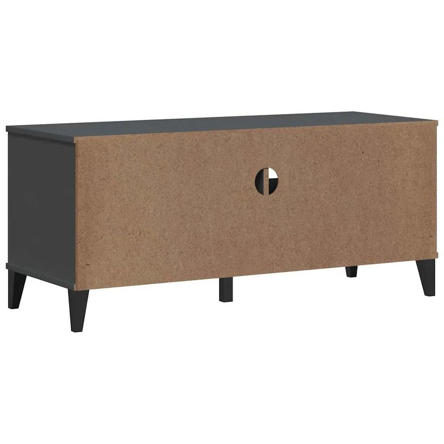 Meuble TV VIKEN gris anthracite bois de pin solide - 8