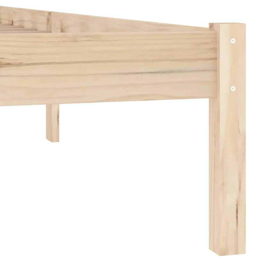 Cadre de lit sans matelas 152x203 cm bois massif de pin - 7