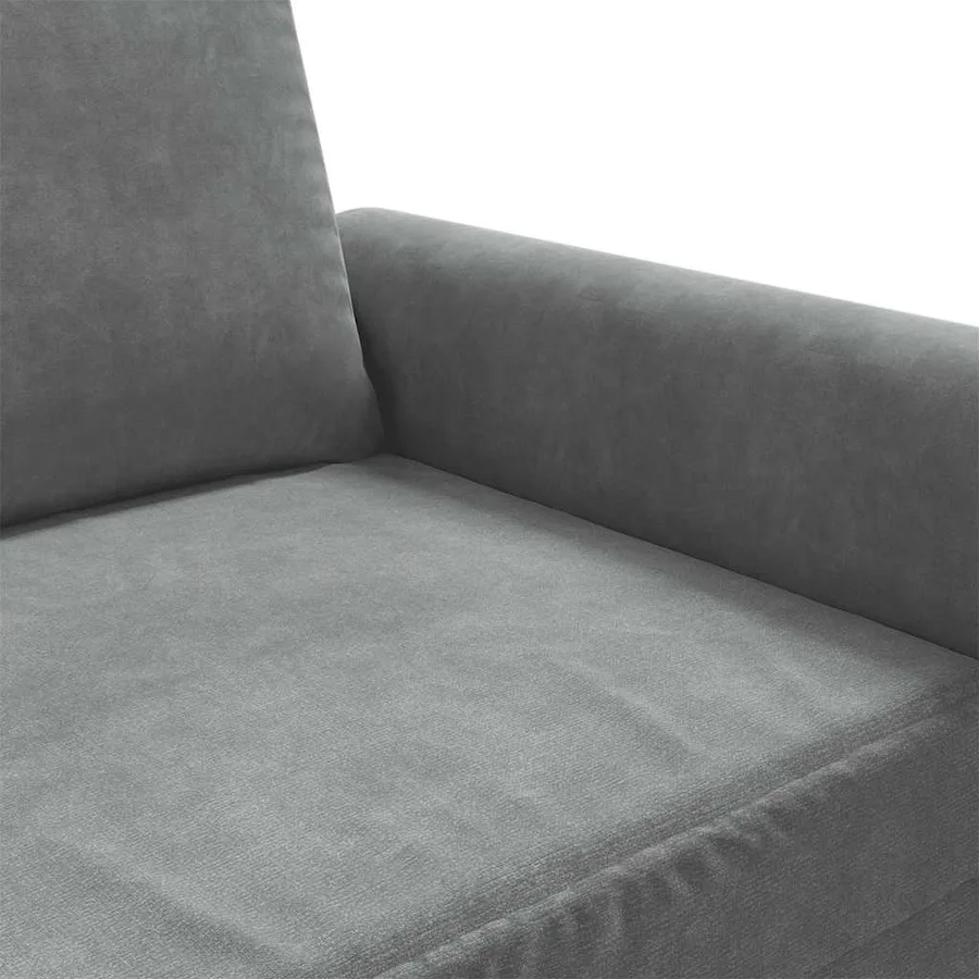 Canapé à 3 places Gris foncé 180 cm Velours - 7