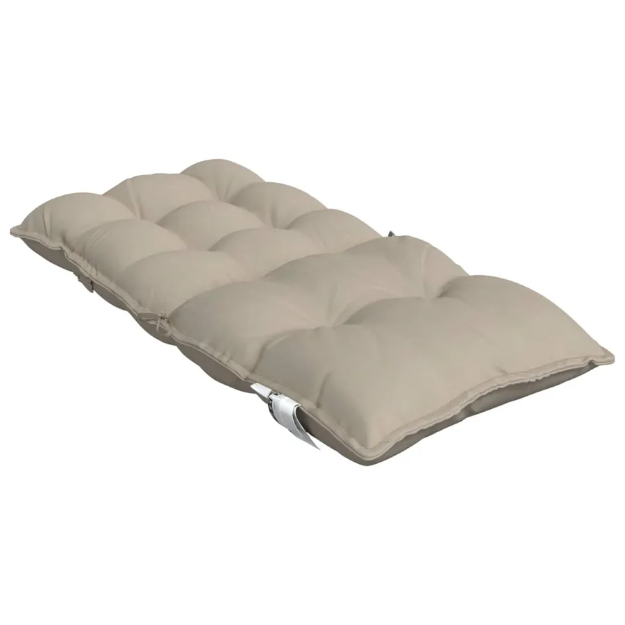 Coussins de chaise à dossier bas lot de 2 taupe tissu oxford - 6