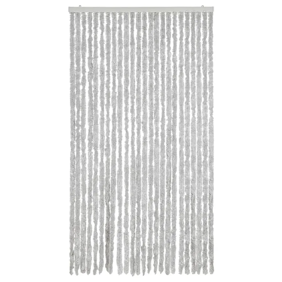 Rideau anti-mouches gris 100x200 cm chenille - 3