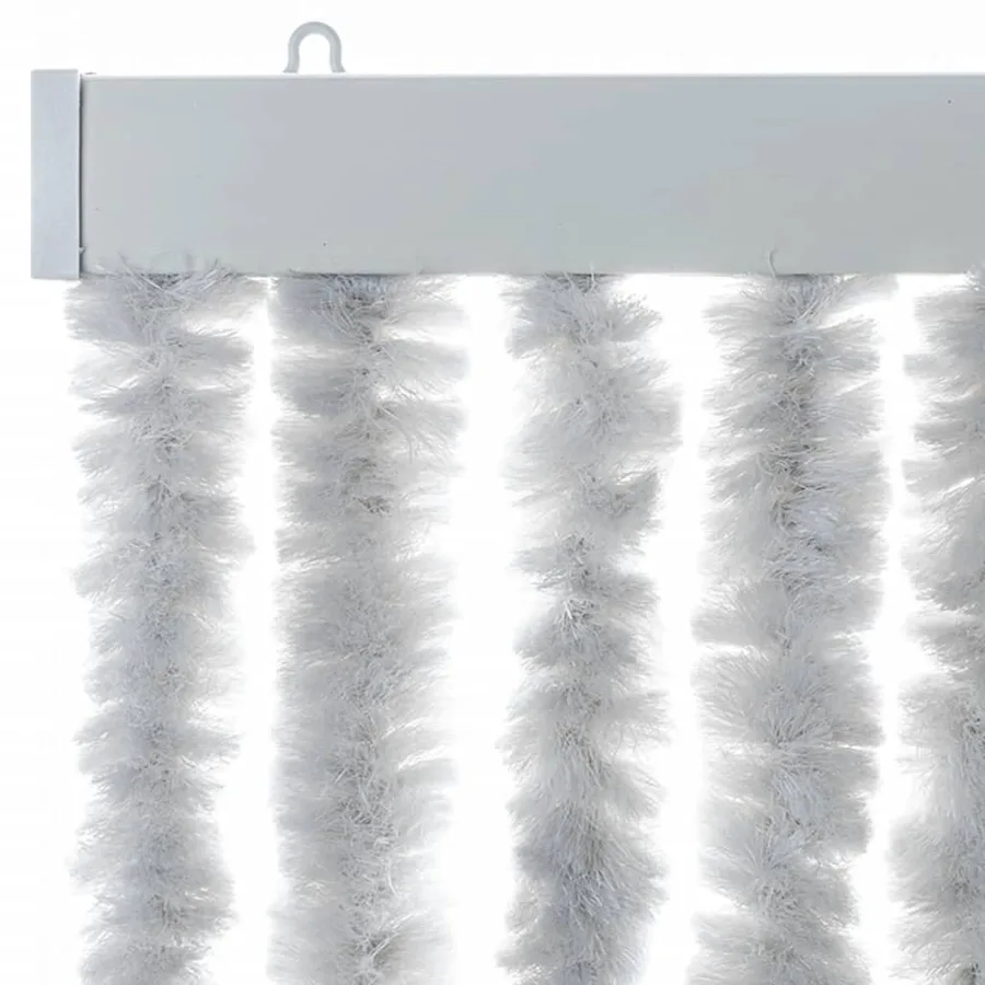 Rideau anti-mouches gris 100x200 cm chenille - 4