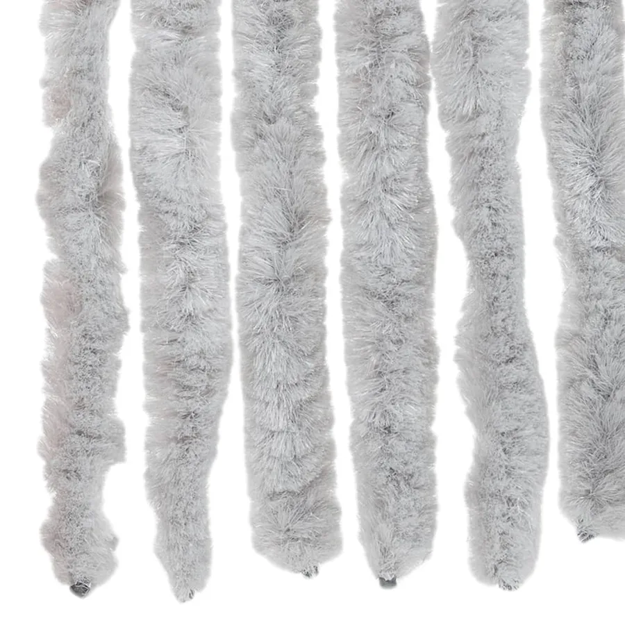 Rideau anti-mouches gris 100x200 cm chenille - 5