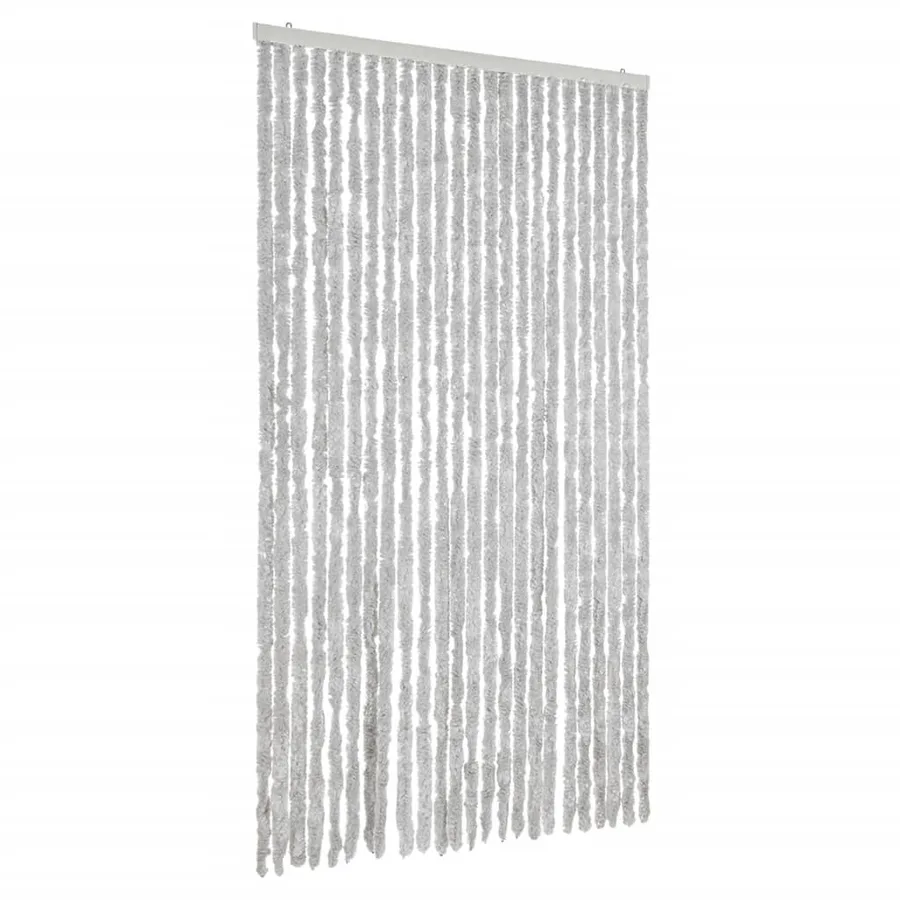 Rideau anti-mouches gris 100x230 cm chenille - 2