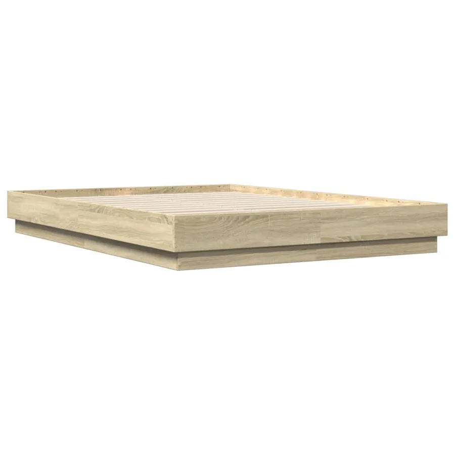 Cadre de lit avec LED sans matelas chêne sonoma 120x200 cm - 3
