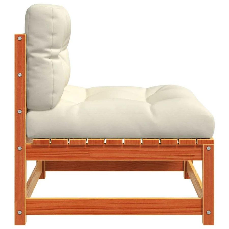Canapés de jardin sans accoudoirs coussins 2pcs bois massif pin - 7