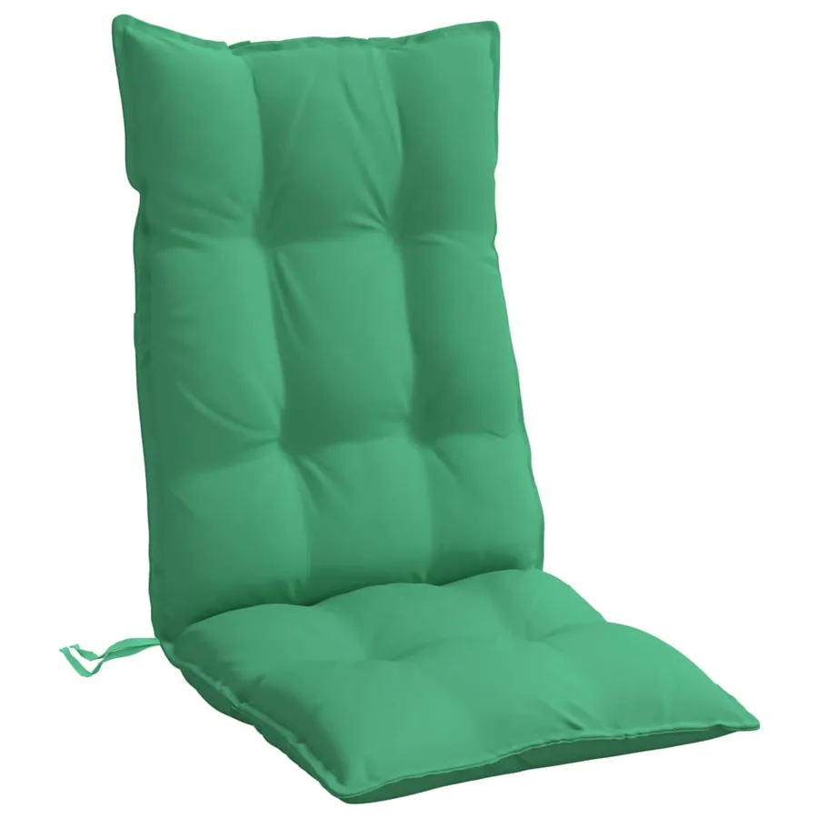 Coussins de chaise à dossier haut lot de 2 vert tissu oxford - 5