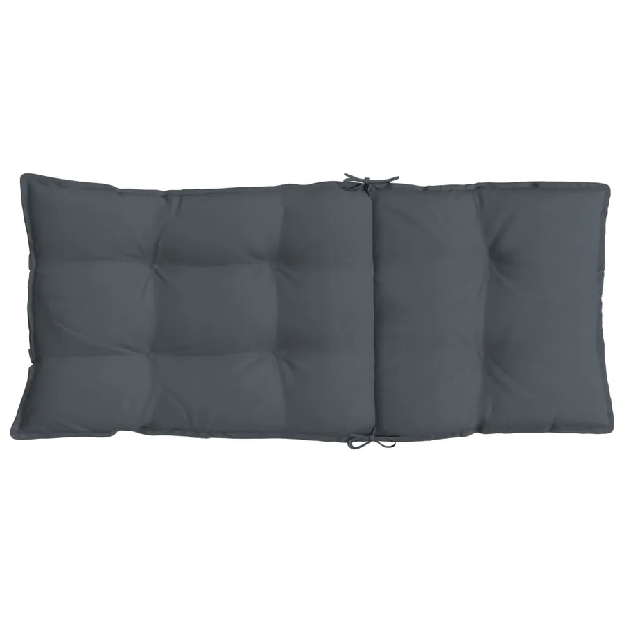 Coussins de chaise à dossier haut lot de 4 anthracite - 7