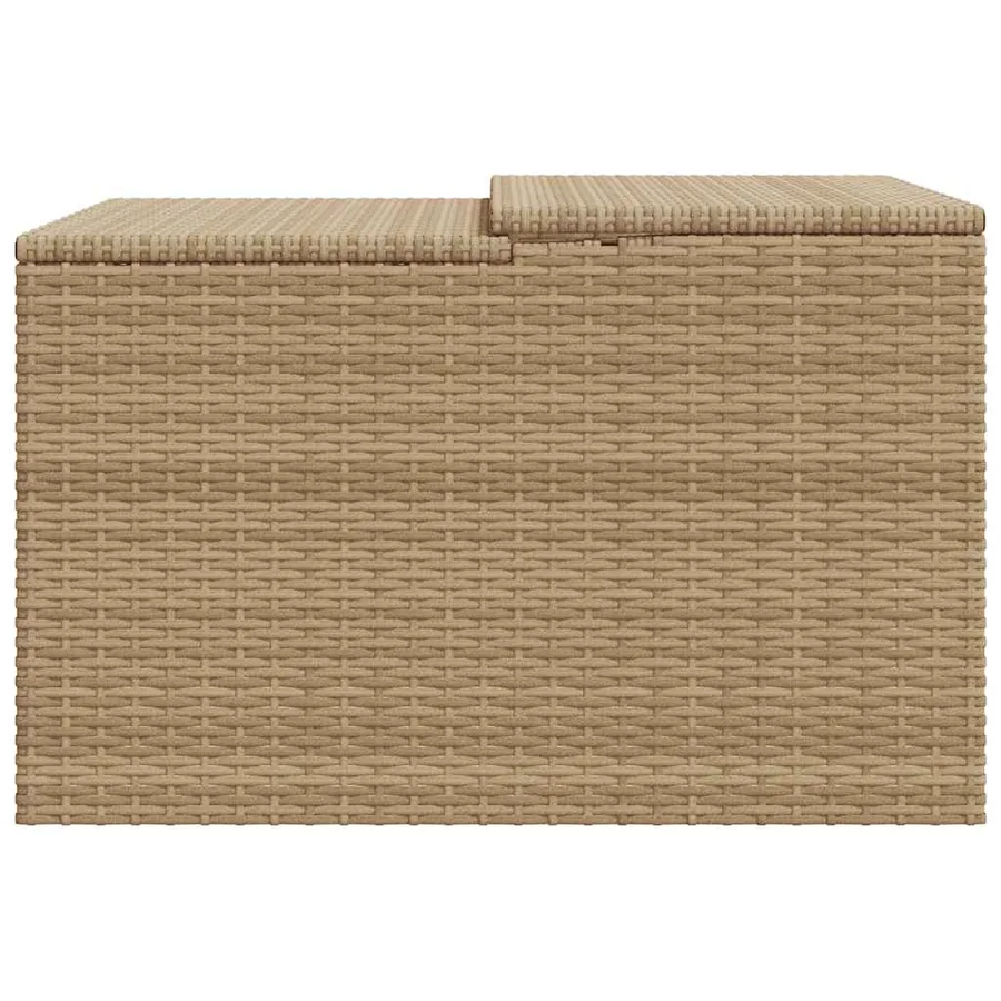 Garage pour robot tondeuse beige 86x90x52/57 cm résine tressée - 7