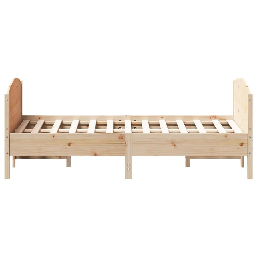 Cadre de lit sans matelas 160x200 cm bois massif de pin - 5