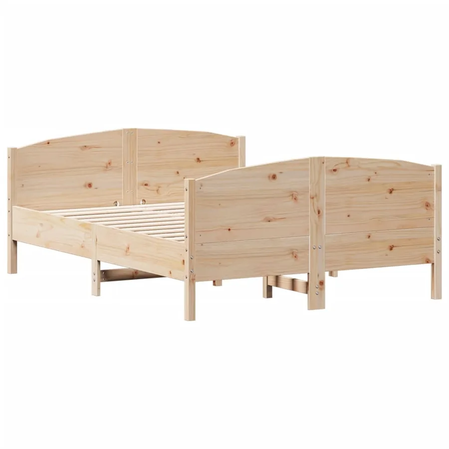 Cadre de lit avec tête de lit 160x200 cm bois de pin massif - 2