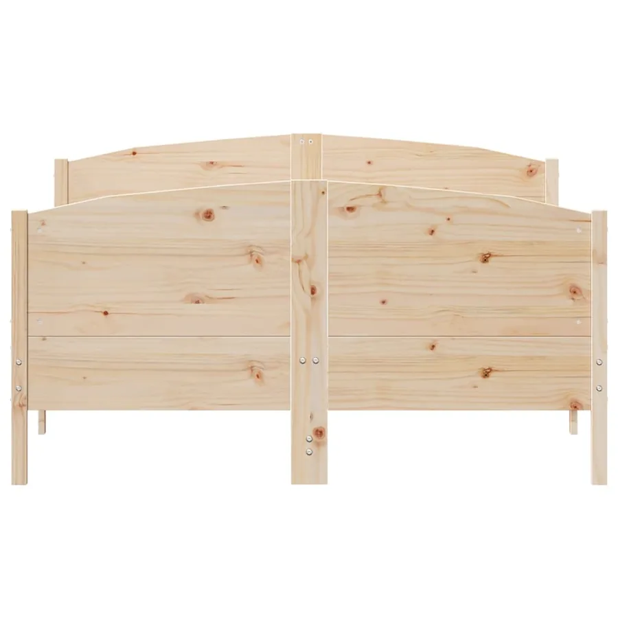 Cadre de lit avec tête de lit 160x200 cm bois de pin massif - 4