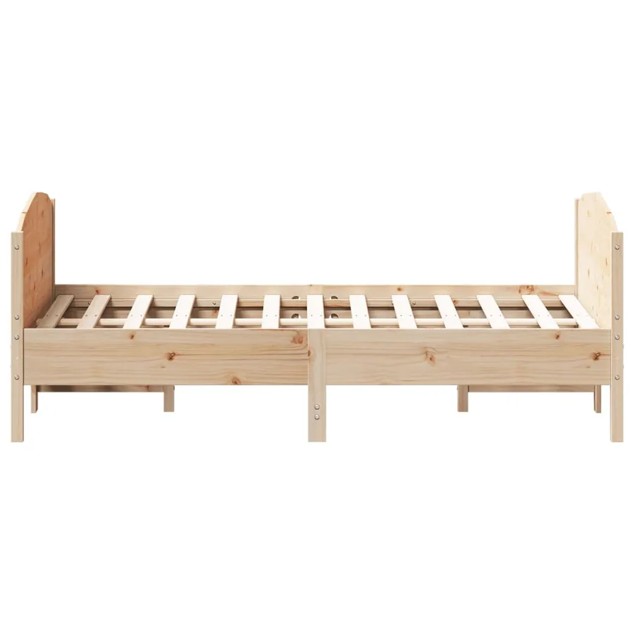 Cadre de lit avec tête de lit 160x200 cm bois de pin massif - 5