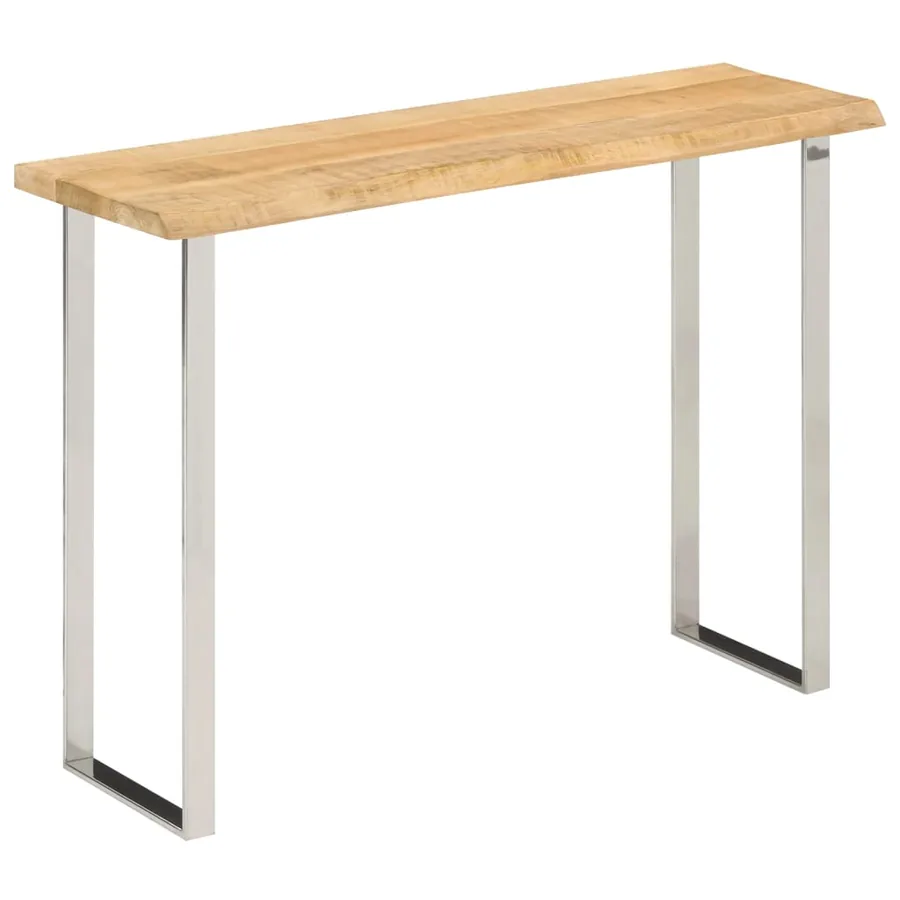 Table console à live edge 105x33x76 cm bois de manguier massif - 10