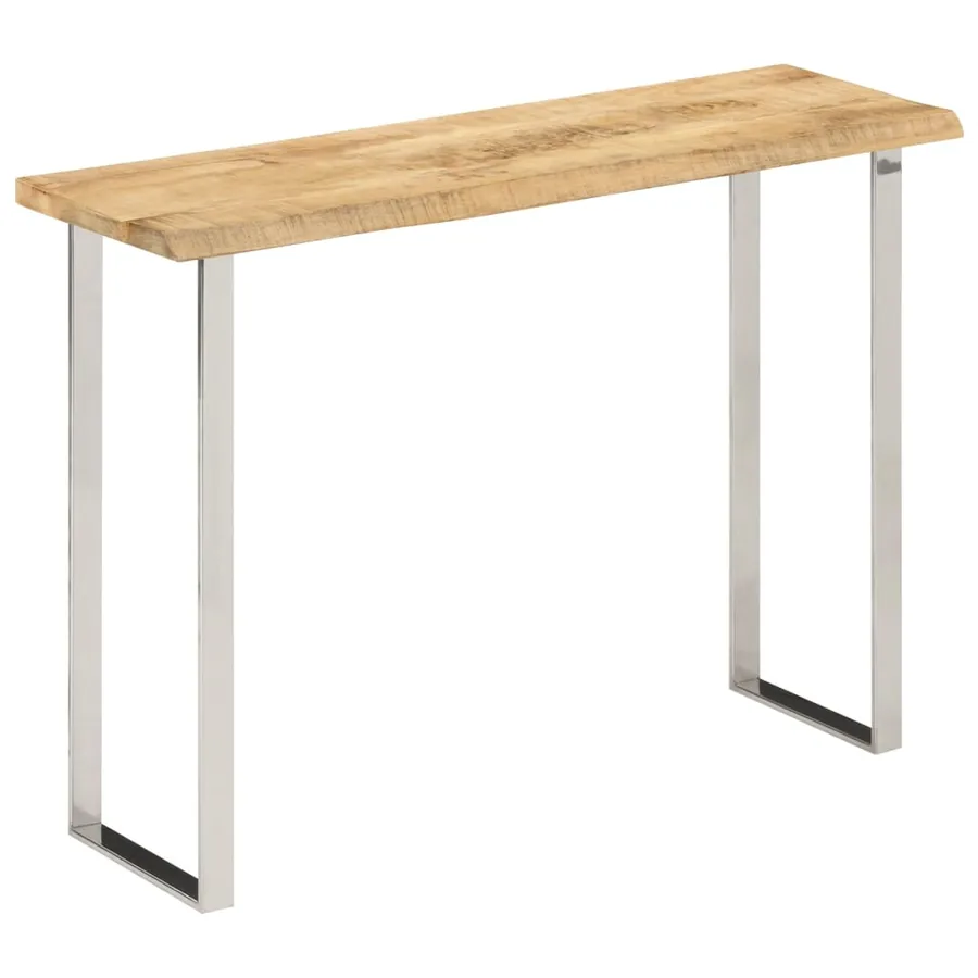 Table console à live edge 105x33x76 cm bois de manguier massif - 9