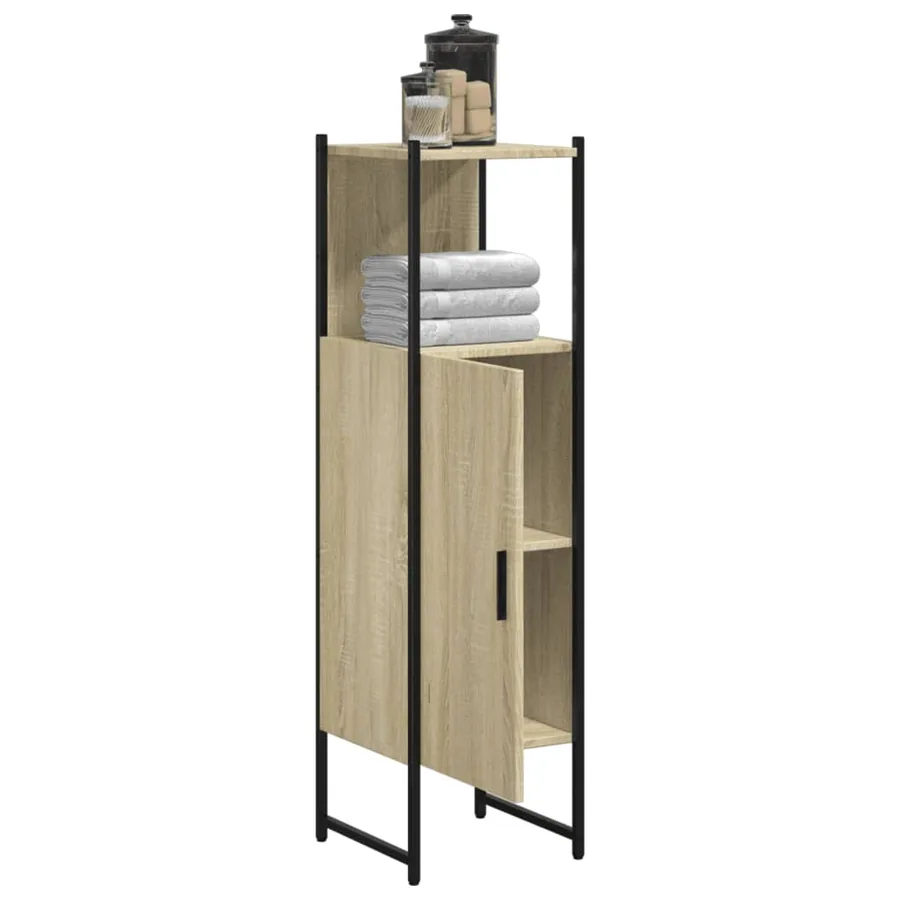 Armoire de salle de bain chêne sonoma 33x33x120,5 cm - 4