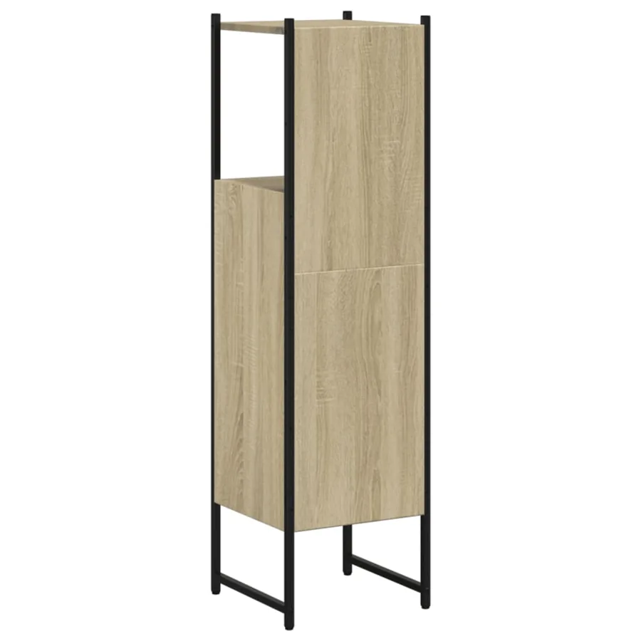 Armoire de salle de bain chêne sonoma 33x33x120,5 cm - 8