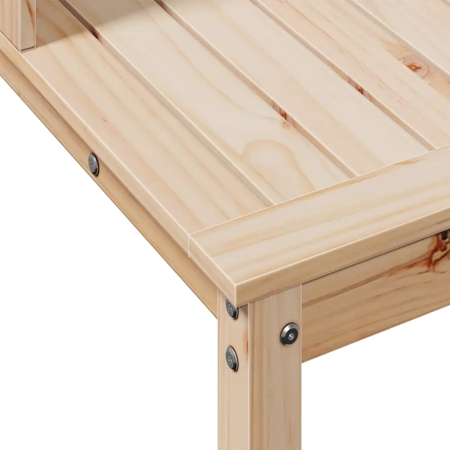 Table de rempotage et étagères 108x50x109,5 cm bois massif pin - 8