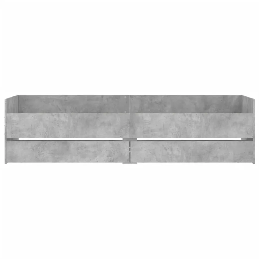 Cadre de lit sans matelas gris béton 75x190 cm - 6