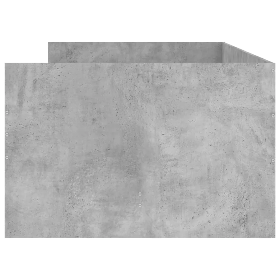 Cadre de lit sans matelas gris béton 75x190 cm - 7