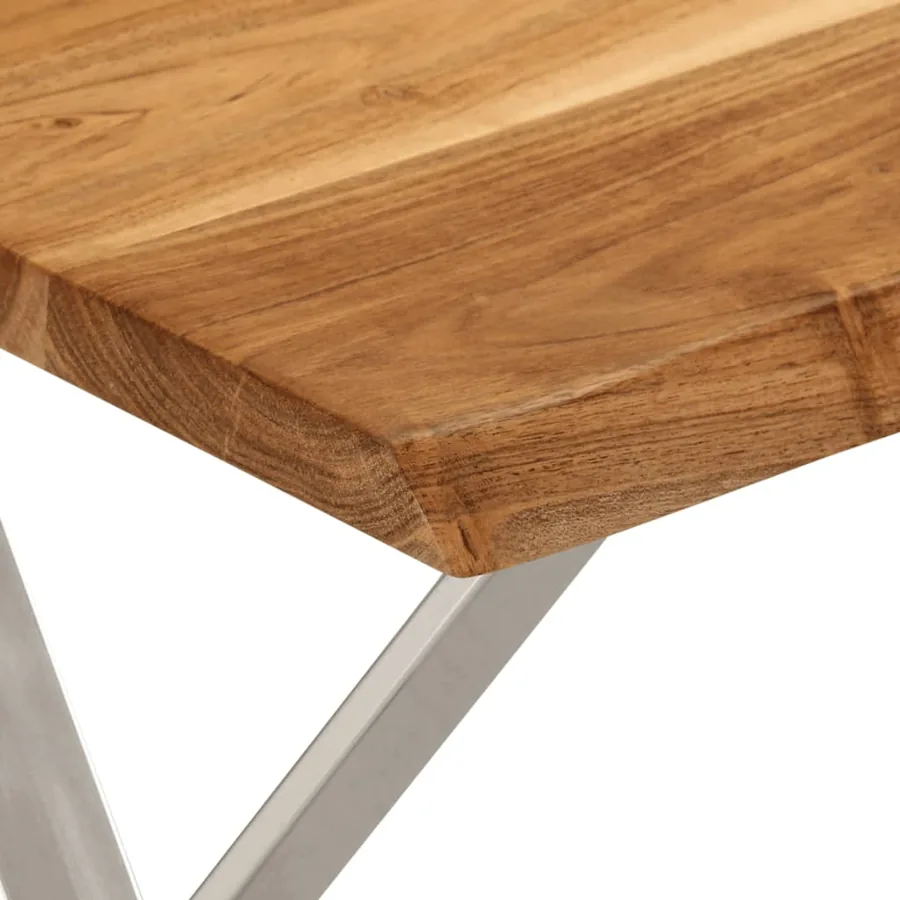 Banc avec bord vivant 105 cm bois d'acacia massif - 6