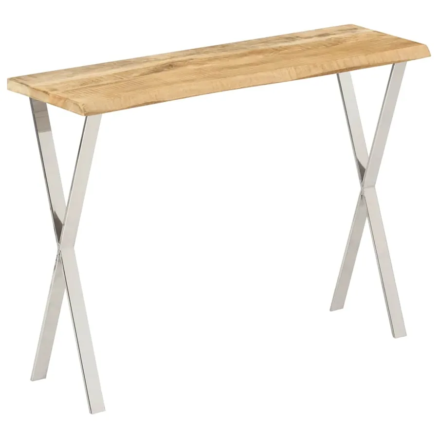 Table console à live edge 105x33x76 cm bois de manguier massif - 10