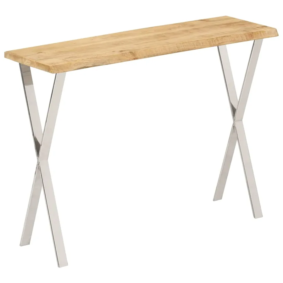 Table console à live edge 105x33x76 cm bois de manguier massif - 9