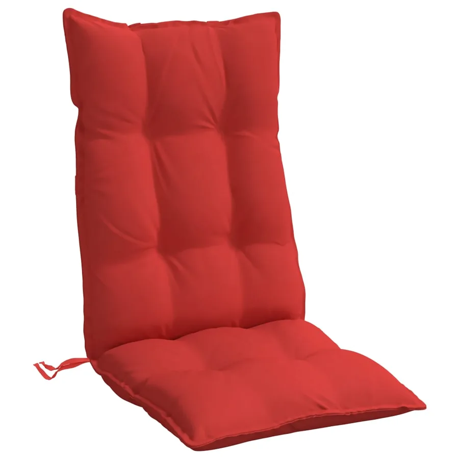 Coussins de chaise à dossier haut lot de 2 rouge tissu oxford - 5